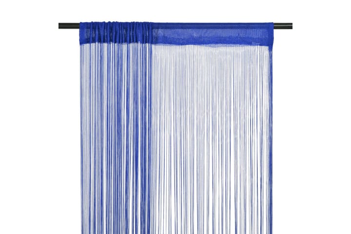 String-verhot 2 kpl 100x250 cm Sininen - Sininen - Kodintekstiilit - Verhot