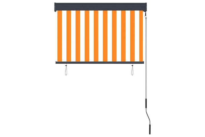 Ulkorullaverho 100x250 cm valkoinen ja oranssi - Oranssi - Kodintekstiilit - Verhot