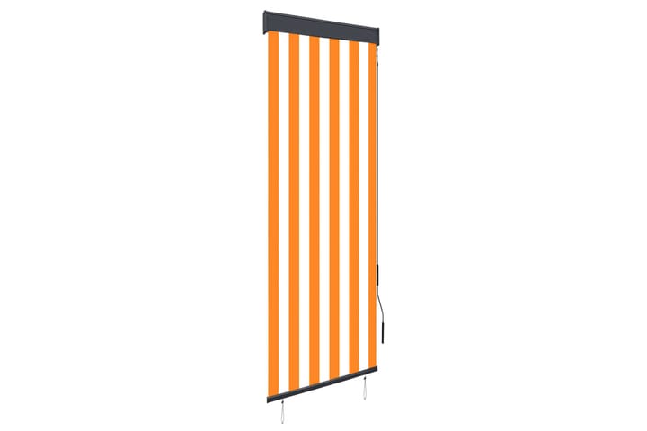 Ulkorullaverho 60x250 cm valkoinen ja oranssi - Oranssi - Kodintekstiilit & matot - Verhot