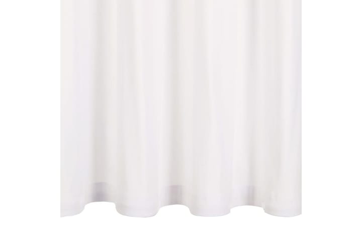 Verhot metallirenkailla 2 kpl puuvilla 140x175 cm valkoinen - Valkoinen - Kodintekstiilit & matot - Verhot