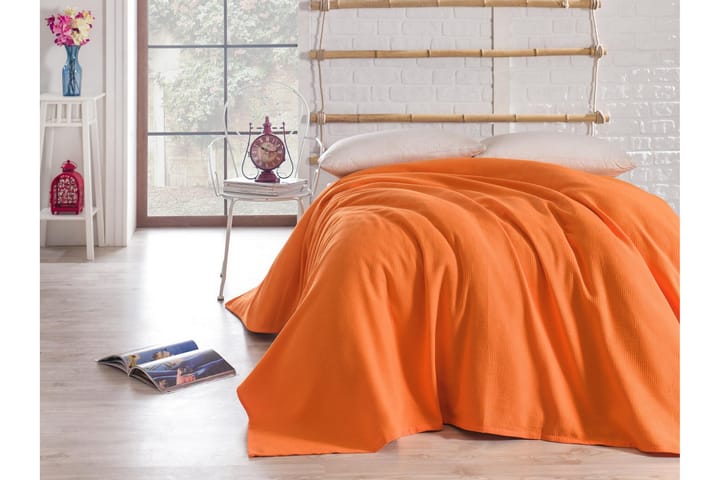 Päiväpeite Bella Carine by Esil Home 200x240 cm - Oranssi - Kodintekstiilit - Vuodevaatteet - Päiväpeitto - Yhden hengen sängyn päiväpeitto