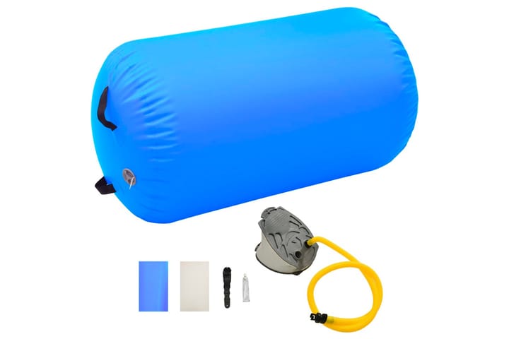 Täytettävä voimistelurulla pumpulla 100x60 cm PVC sininen - Sininen - Kotitalous - Hyvinvointi & terveys - Hieronta & itsehoito - Hierontalaitteet - Hierontapallo