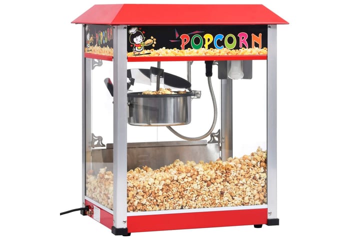 Popcornlaite teflon-kattilalla 1 400 W - Punainen - Kotitalous - Keittiökoneet - Lämmittäminen & keittäminen - Popcornkone