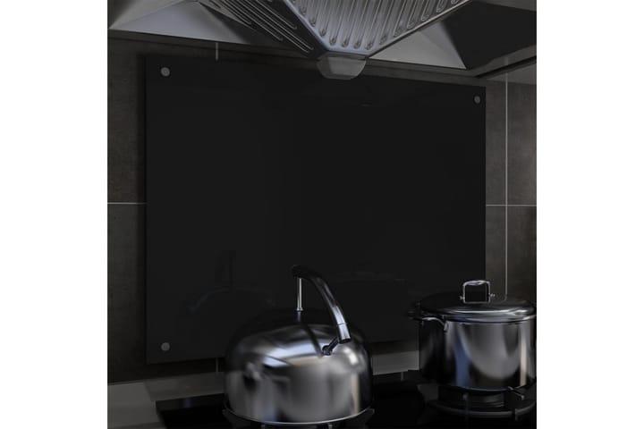 Keittiön roiskesuoja musta 80x60 cm karkaistu lasi - Musta - Talo & remontointi - Ilmastointi - Tuuletin