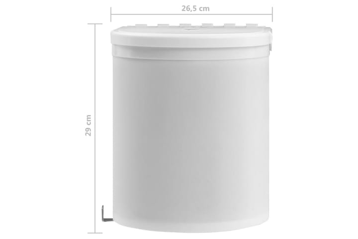 Keittiön sisäänrakennettu roskakori muovi 12 l - Kotitalous - Siivous & vaatehuolto - Lajittelu & jätehuolto - Paperikori
