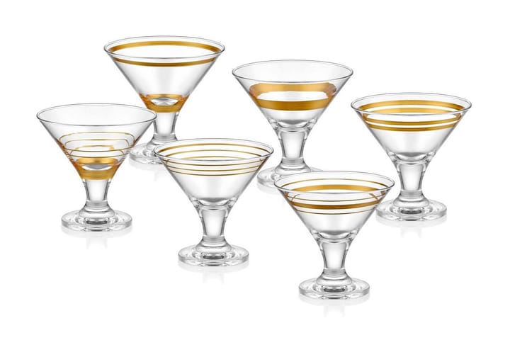 Glass setti 6-pak - Kulta - Kotitalous - Tarjoilu & kattaus - Juomalasit