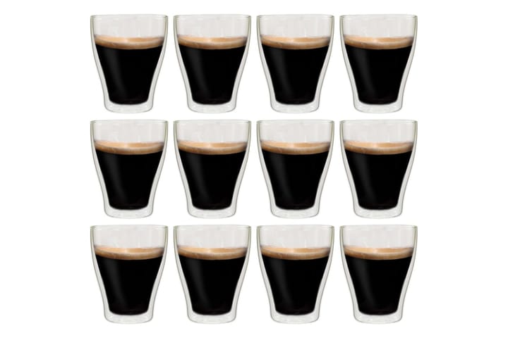 Tuplaseinäiset Latte macchiato lasit 12 kpl 370 ml - Läpinäkyvä - Kotitalous - Tarjoilu & kattaus - Mukit & kupit - Espressokuppi & espressomuki