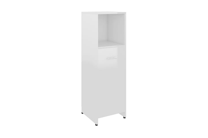 Kylpyhuonekaappi korkeakiilto valkoinen 30x30x95cm lastulevy - Valkoinen - Kylpyhuone - Kylpyhuonekalusteet - Kylpyhuonekaapit
