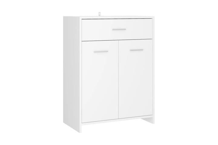 Kylpyhuonekaappi valkoinen 60x33x80 cm lastulevy - Valkoinen - Kylpyhuone - Kylpyhuonekalusteet - Kylpyhuonekaapit