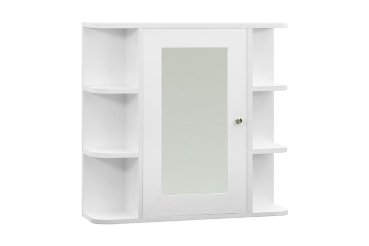 Kylpyhuoneen peilikaappi valkoinen 66x17x63 cm MDF - Valkoinen - Huonekalut - TV- & Mediakalusteet - Tv-tasot & Mediatasot