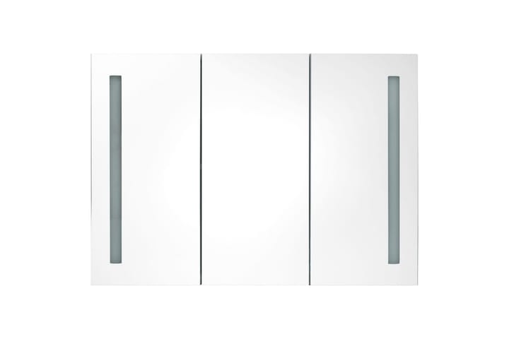 LED kylpyhuoneen peilikaappi 89x14x62 cm valkoinen ja tammi - Kylpyhuone - Kylpyhuonekalusteet - Peilikaapit