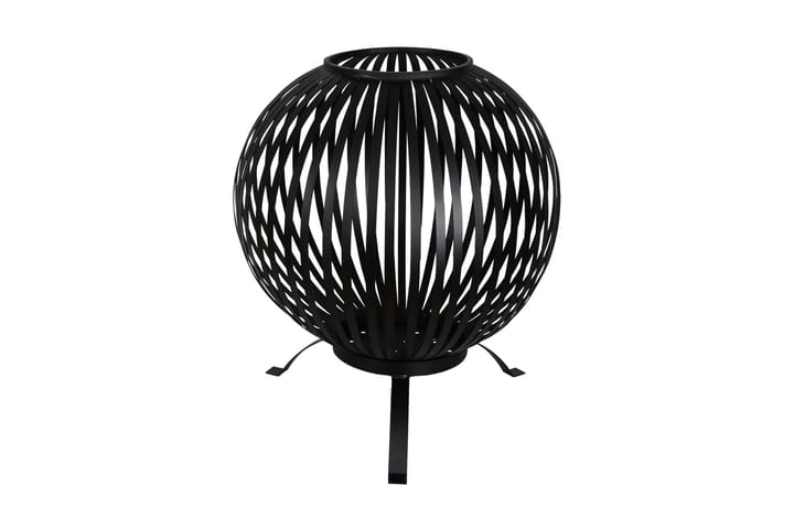 Esschert Design Tulisija pallo raidat musta hiiliteräs FF400 - Musta - Piha & ulkoaltaat - Grillaus - Grillitarvikkeet