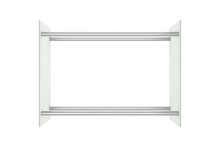 Polttopuuteline valkoinen 80x35x60 cm lasi - Piha & ulkoaltaat - Lasiterassi & pihamökki - Varastot & liiterit - Varastot