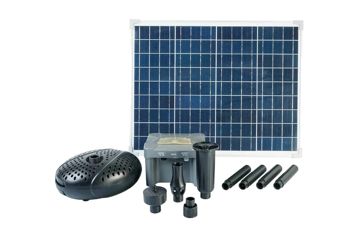 Ubbink SolarMax 2500 -setti aurinkopaneelilla - Musta - Piha & ulkoaltaat - Piha-alue - Puutarhakoristeet & pihatarvikkeet - Lampi & suihkulähde - Vesiputous lampi