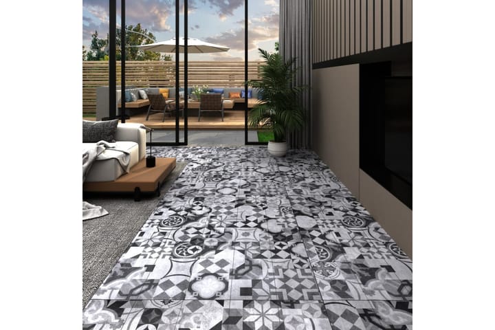 Itsekiinnittyvä PVC lattialankku 5,21 m² 2 mm harmaa kuvio - Harmaa - Talo & remontointi - Rakentaminen - Lattiat & seinät & katot - Lattia