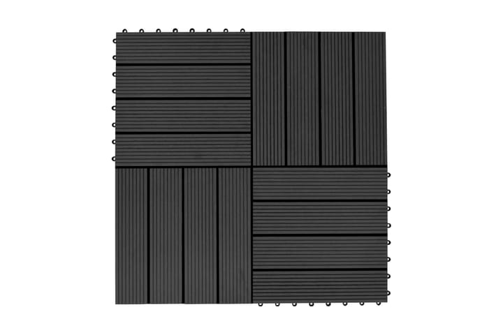 Lattialaatat 22 kpl 30x30cm 2m² puukomposiitti musta - Musta - Talo & remontointi - Rakentaminen - Lattiat & seinät & katot - Lattia