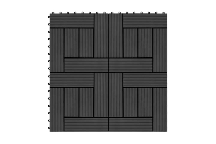 Lattialaatat 22 kpl 30x30cm 2m² puukomposiitti musta - Musta - Talo & remontointi - Rakentaminen - Lattiat & seinät & katot - Lattia