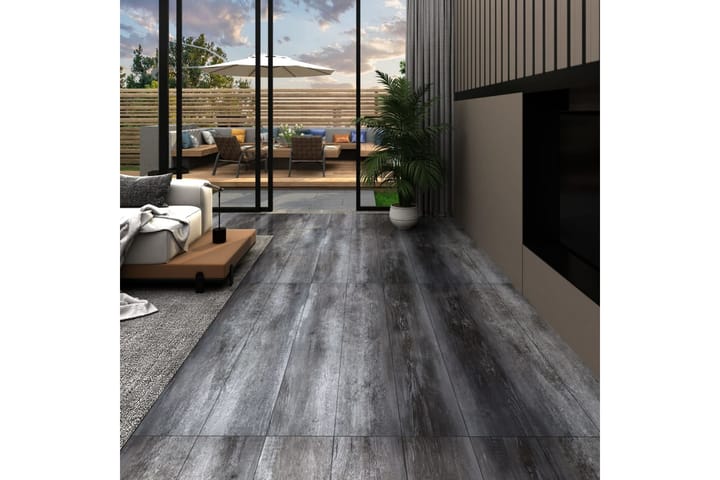 PVC-lattialankut 5,02m² 2mm itseliimautuva kiiltävä harmaa - Piha & ulkoaltaat - Piha-alue - Puutarhakoristeet & pihatarvikkeet - Terassilaatat