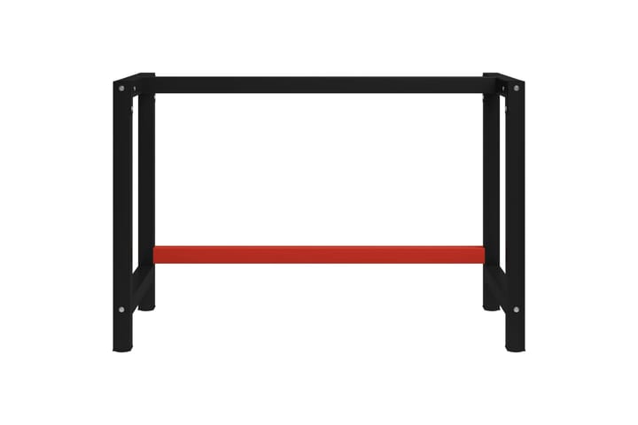Työpöydän runko metalli 120x57x79 cm musta ja punainen - Musta - Piha & ulkoaltaat - Piha-alue - Ulkosäilytys - Autotallin sisustus & säilytys