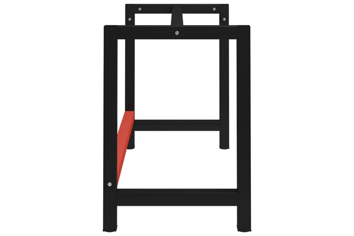 Työpöydän runko metalli 120x57x79 cm musta ja punainen - Musta - Piha & ulkoaltaat - Piha-alue - Ulkosäilytys - Autotallin sisustus & säilytys