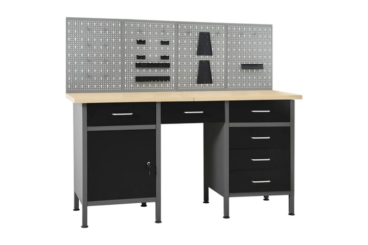 Työpöytä neljällä seinäpaneelilla - Talo & remontointi - Autotalli & korjaamo - Työpöydät & pukkijalat - Työpenkki