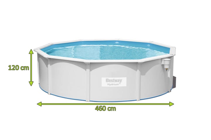 Hydrium Pool 460x120cm - Valkoinen - Piha & ulkoaltaat - Uima-allas, poreallas & sauna - Uima-allas - Maanpinta-allas