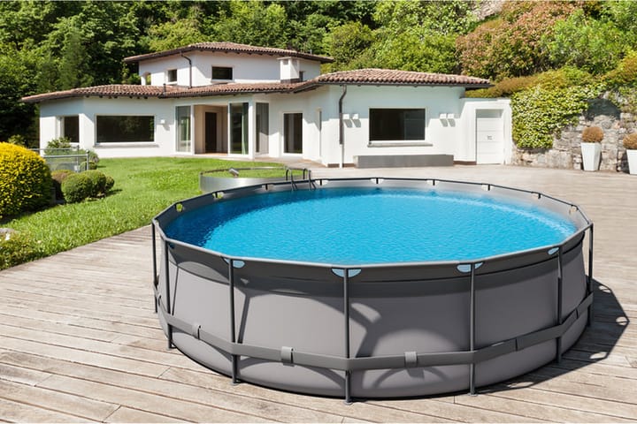 OUTTECH Premium Pool Teräs/PVC 610x132 cm Pyöreä - Piha & ulkoaltaat - Uima-allas, poreallas & sauna - Uima-allas - Ilmatäytteinen uima-allas & muoviallas