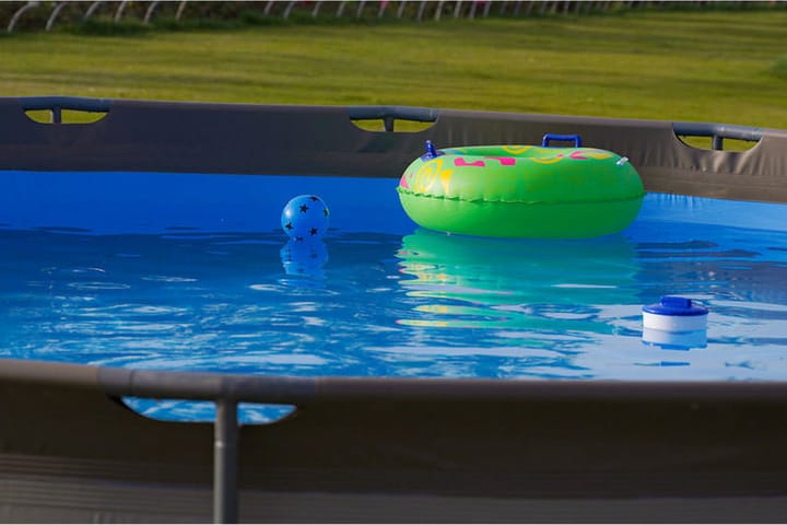 OUTTECH Premium Pool Teräs/PVC 610x132 cm Pyöreä - Piha & ulkoaltaat - Uima-allas, poreallas & sauna - Uima-allas - Maanpinta-allas