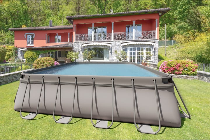 OUTTECH Premium Pool Teräs/PVC 946x580x132 cm Suorakaide - Piha & ulkoaltaat - Uima-allas, poreallas & sauna - Uima-allas - Maanpinta-allas