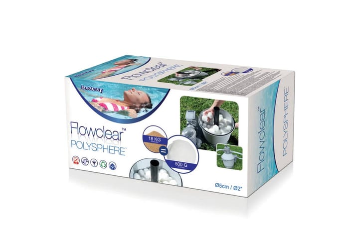 Bestway Flowclear Polysphere Suodatinpallot 500 g - Piha & ulkoaltaat - Uima-allas, poreallas & sauna - Uima-altaan & porealtaan puhdistus - Allaskemikaalit & klooritabletit