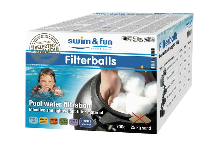 Suodatinkuulat Flerfas 700gr Swim & Fun - Piha & ulkoaltaat - Uima-allas, poreallas & sauna - Uima-altaan & porealtaan puhdistus - Hiekkasuodattimet