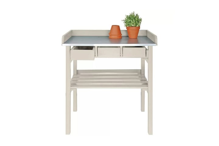Esschert Design Puutarhan työpöytä valkoinen CF29W - Valkoinen - Piha & ulkoaltaat - Viljely & puutarhanhoito - Kasvatus - Kukkaruukku & Istutusastia - Viljelylaatikko