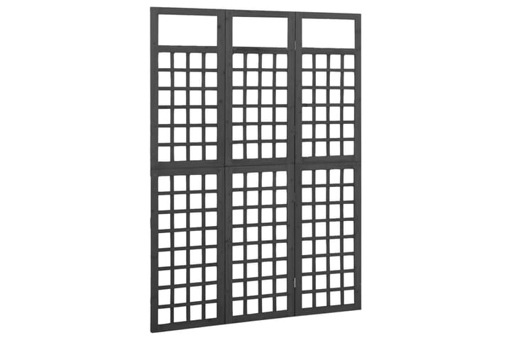 Tilanjakaja/säleikkö 3 paneelia täysi kuusi musta 121x180 cm - Musta - Piha & ulkoaltaat - Viljely & puutarhanhoito - Kasvihuone - Kasvihuonetarvikkeet