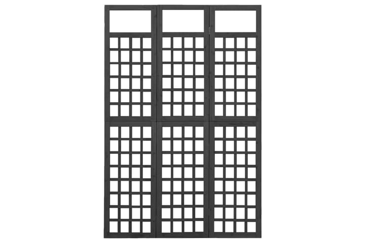Tilanjakaja/säleikkö 3 paneelia täysi kuusi musta 121x180 cm - Musta - Piha & ulkoaltaat - Viljely & puutarhanhoito - Kasvihuone - Kasvihuonetarvikkeet