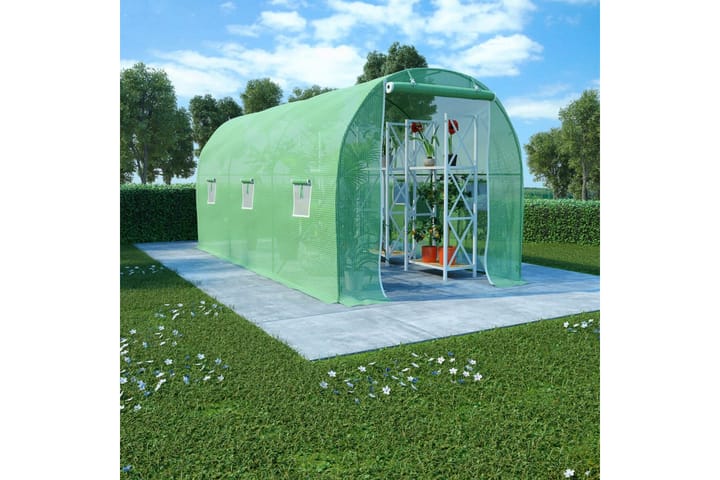 Kasvihuone 9m² 4,5x2x2 m - Vihreä - Piha & ulkoaltaat - Viljely & puutarhanhoito - Kasvihuone