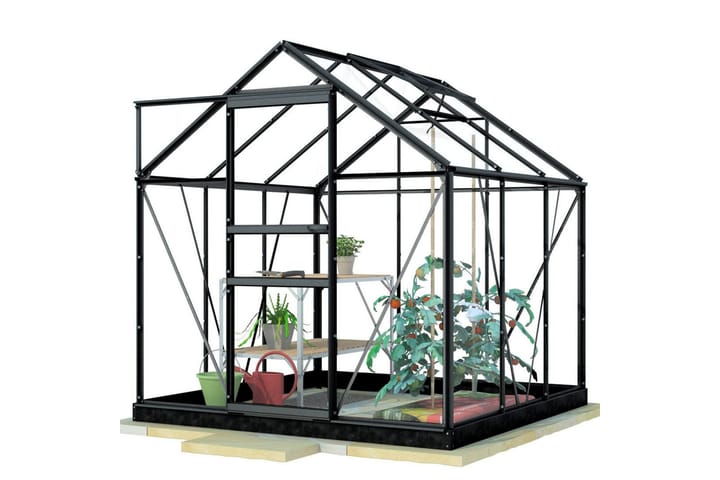 Kasvihuone Lykke PC 3,8 m2 - Musta - Piha & ulkoaltaat - Viljely & puutarhanhoito - Kasvihuone