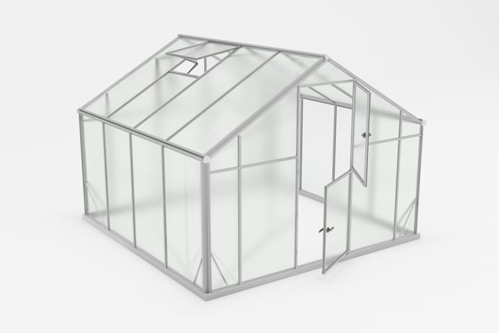 Kasvihuone Sanus Harmaa Alumiini 8,41 m² - Gampre - Piha & ulkoaltaat - Viljely & puutarhanhoito - Kasvihuone