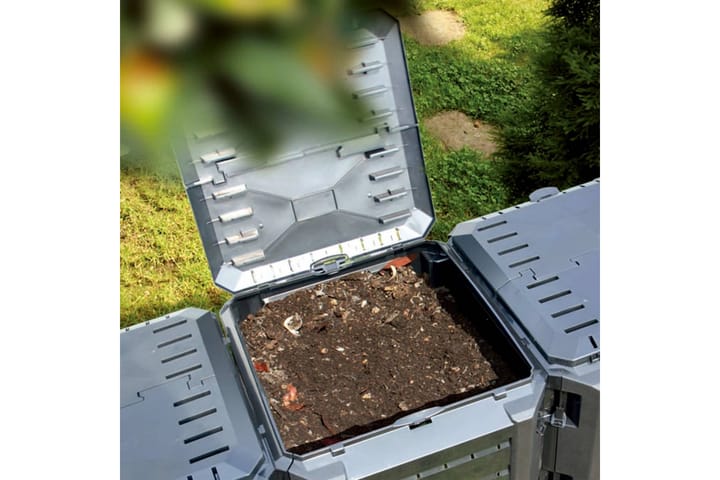 Puutarhan kompostiastia musta 380 l - Musta - Piha & ulkoaltaat - Viljely & puutarhanhoito - Kompostori - Lämpökompostori & kompostiastia