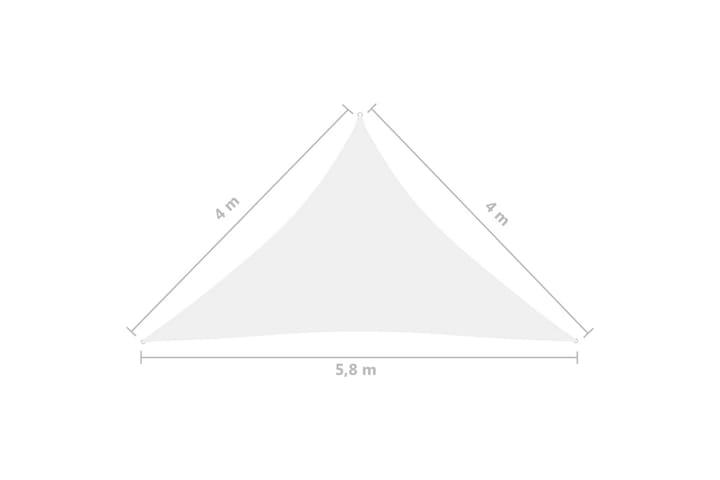 Aurinkopurje Oxford-kangas kolmio 4x4x5,8 m valkoinen - Puutarhakalusteet - Aurinkosuoja - Aurinkopurje