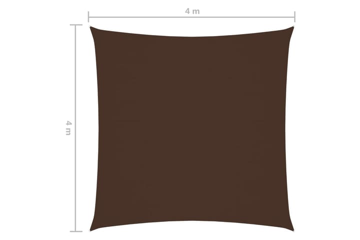 Aurinkopurje Oxford-kangas neliö 4x4 m ruskea - Ruskea - Puutarhakalusteet - Aurinkosuojat - Aurinkopurjeet
