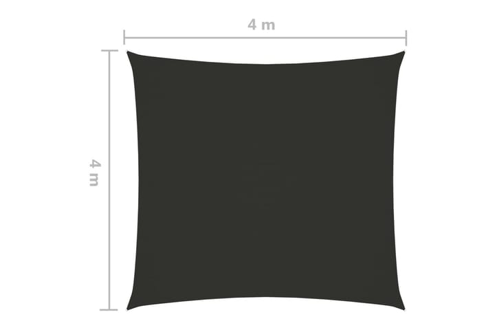 Aurinkopurje Oxford-kangas neliönmuotoinen 4x4 m antrasiitti - Antrasiitti - Puutarhakalusteet - Aurinkosuoja - Aurinkopurje
