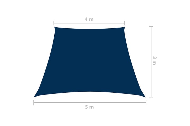 Aurinkopurje Oxford-kangas puolisuunnikas 4/5x3 m sininen - Puutarhakalusteet - Aurinkosuojat - Aurinkopurjeet