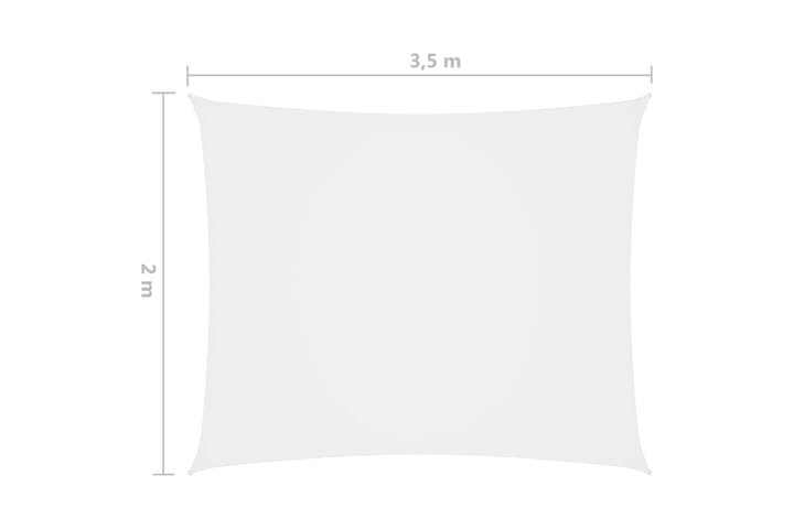 Aurinkopurje Oxford-kangas suorakaide 2x3,5 m valkoinen - Valkoinen - Puutarhakalusteet - Aurinkosuoja - Aurinkopurje