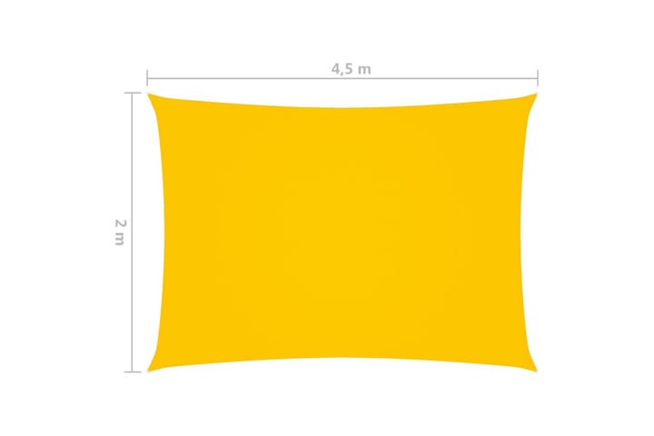 Aurinkopurje Oxford-kangas suorakaide 2x4,5 m keltainen - Keltainen - Puutarhakalusteet - Aurinkosuoja - Aurinkopurje