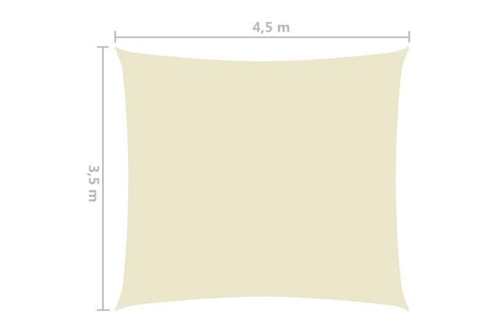 Aurinkopurje Oxford-kangas suorakaide 3,5x4,5 m kerma - Puutarhakalusteet - Aurinkosuojat - Aurinkopurjeet