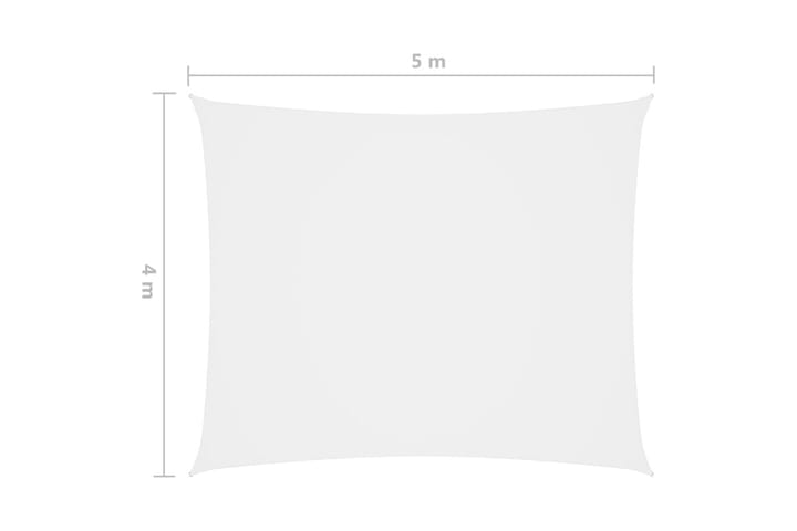 Aurinkopurje Oxford-kangas suorakaide 4x5 m valkoinen - Puutarhakalusteet - Aurinkosuoja - Aurinkopurje