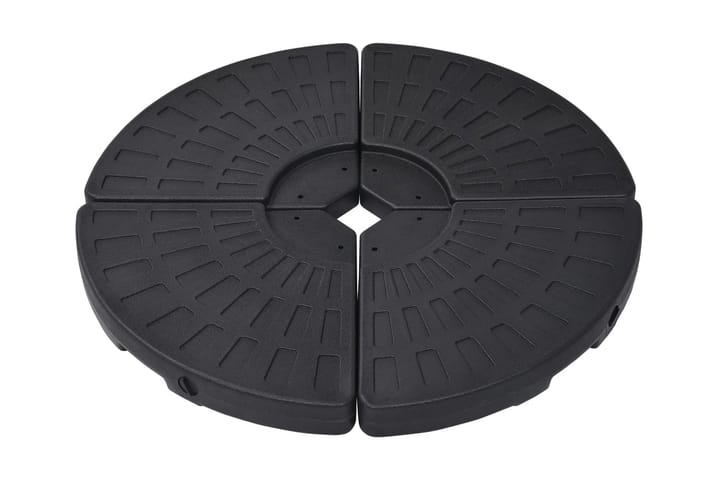 Päivänvarjon alusta viuhkanmuotoinen 4 kpl musta - Musta - Puutarhakalusteet - Aurinkosuojat - Aurinkovarjot - Aurinkovarjon jalka