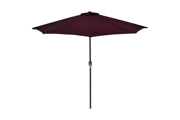 Aurinkovarjo alumiinitanko viininpunainen 270x135x245 cm - Punainen - Puutarhakalusteet - Aurinkosuoja - Aurinkovarjo