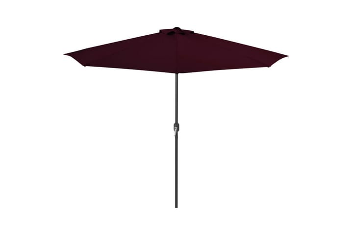 Aurinkovarjo alumiinitanko viininpunainen 300x150x253 cm - Punainen - Puutarhakalusteet - Aurinkosuojat - Aurinkovarjo