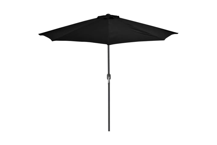 Aurinkovarjo ulkotiloihin alumiinitanko musta 270x135x245cm - Musta - Puutarhakalusteet - Aurinkosuojat - Aurinkovarjot - Parvekevarjo